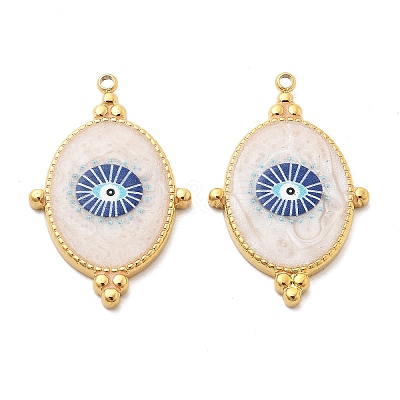 IP Plating(IP) 304 Stainless Steel Enamel Pendants STAS-A103-01G-03-1