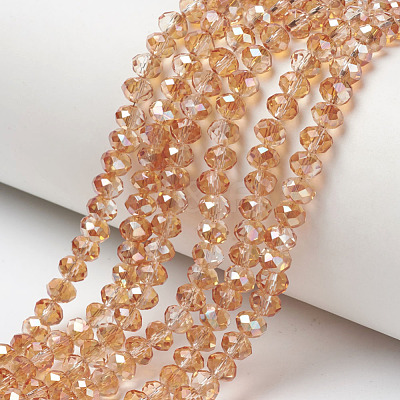 Electroplate Glass Beads Strands EGLA-A034-T4mm-J14-1