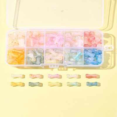130Pcs 13 Colors Gradient Color Transparent Acrylic Beads OACR-FS0002-04-1