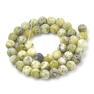 Natural Yellow Turquoise(Jasper) Beads Strands G-T106-296-1