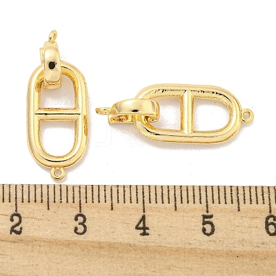 Brass Fold Over Clasps KK-Z044-09G-1