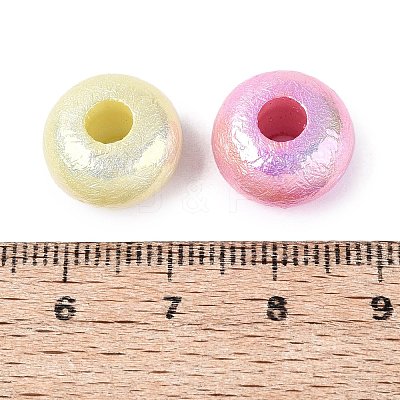 UV Plating Opaque Acrylic European Beads OACR-N160-03-1