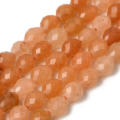 Natural Red Aventurine Beads Strands G-K376-F15-01-1