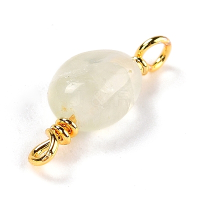Natural Prehnite Links Connectors G-K316-02D-G-RS-1