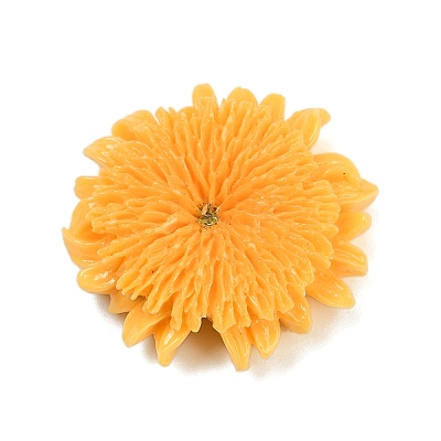 Opaque Resin Flowers Cabochons LS-RESI-R463-02A-1
