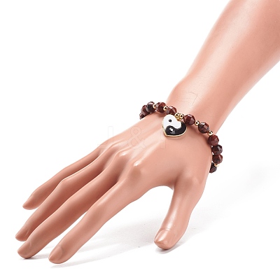 Natural Brecciated Jasper Stretch Bracelet BJEW-JB08525-02-1