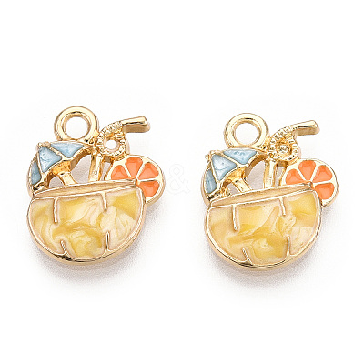 Alloy Enamel Pendants X-ENAM-T009-63B-RS-1
