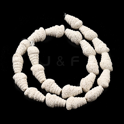 Dyed Natural Lava Rock Beads Strands G-A264-A01-01B-1
