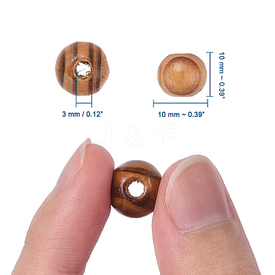 Original Color Natural Wood Beads TB611Y-10mm-LF-1