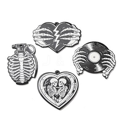Halloween Embossed Single Face Printed Acrylic Pendants AC-CBAC02B-04-1