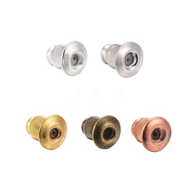 500Pcs 5 Style Brass Ear Nuts KK-LS0001-21-1