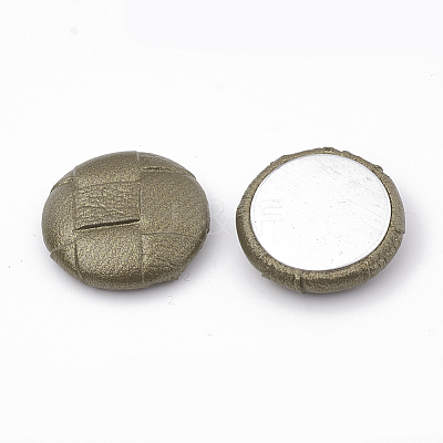 Imitation Leather Covered Cabochons WOVE-N006-02C-1