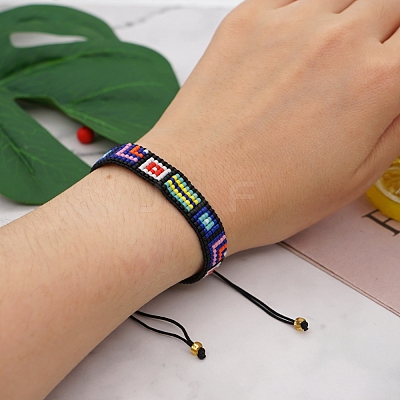 Miyuki Seed Braided Bead Bracelet BJEW-P269-14-1