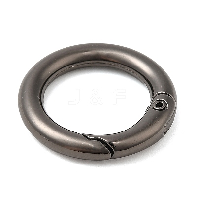 Rack Plating Brass Spring Gate Rings KK-Q781-11EB-1