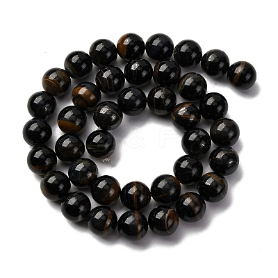 Dyed Natural Blue Tiger Iron Beads Strands G-G286-A03-10mm-1