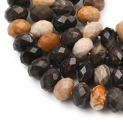Natural Black Agate Beads Strands G-C259-A38-5x8mm-1