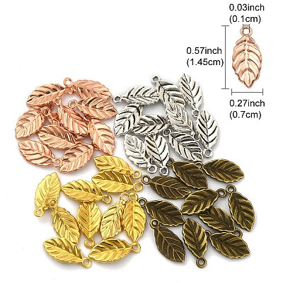 40Pcs 4 Colors Alloy Charms FIND-YW0004-07-1
