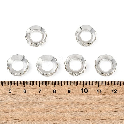 Brass Rhinestone Spacer Beads RB-A020-14mm-01S-1