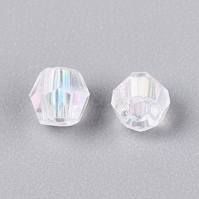 Transparent Spray Painted Glass Beads EGLA-N018-4mm-12-1