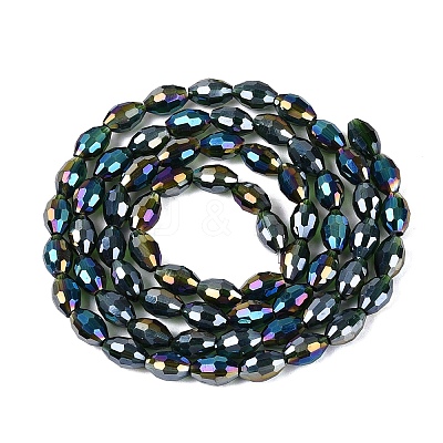 Electroplate Transparent Glass Beads Strands GL-N002-01A-A18-1