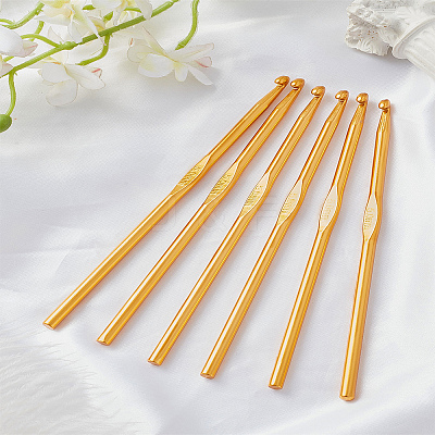 6Pcs Aluminum Crochet Hooks TOOL-LP0001-05-1