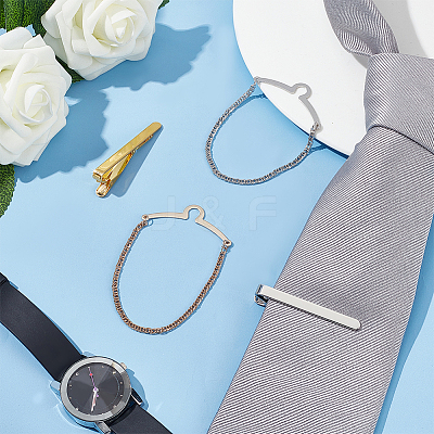 Brass Tie Clip AJEW-FG0003-09-1