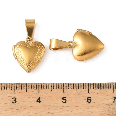 Sculptured 316 Stainless Steel Locket Pendants STAS-K192-15G-1