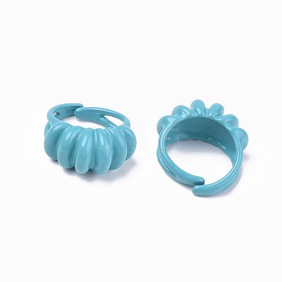 Spray Painted Alloy Cuff Rings RJEW-T011-24B-RS-1