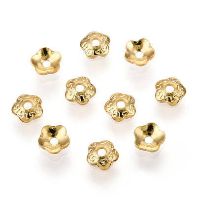 304 Stainless Steel Bead Caps STAS-Q194-24G-1