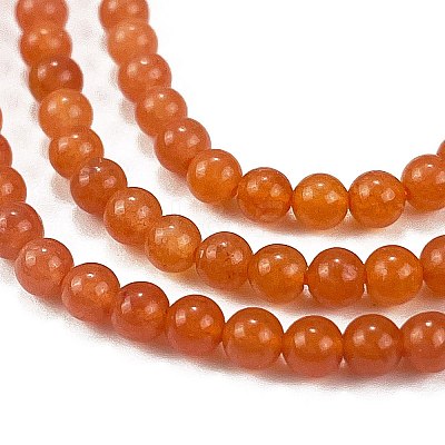 Natural Red Aventurine Beads Strands G-M438-A09-01-1