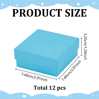 12Pcs Cardboard Jewelry Boxes CBOX-GO0001-01-1