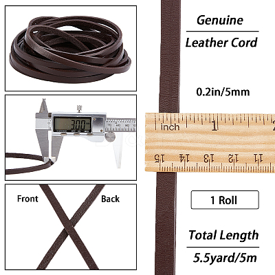 Flat Cowhide Leather Cord WL-GF0001-09D-02-1