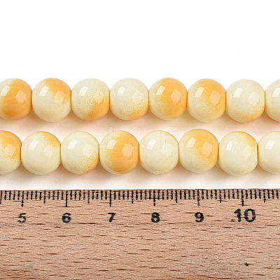 Baking Paint Glass Beads Strands DGLA-N012-10mm-03-1