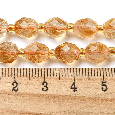 Heated Natural Citrine Beads Strands G-N342-44-1
