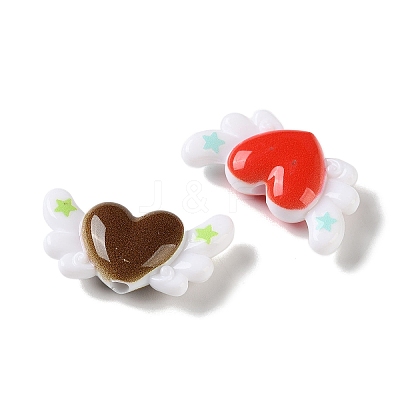 Printed Opaque Acrylic Beads AC-CBAA26B-09-1