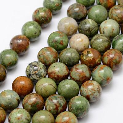 Natural Green Opal Beads Strands G-K209-04B-12mm-1