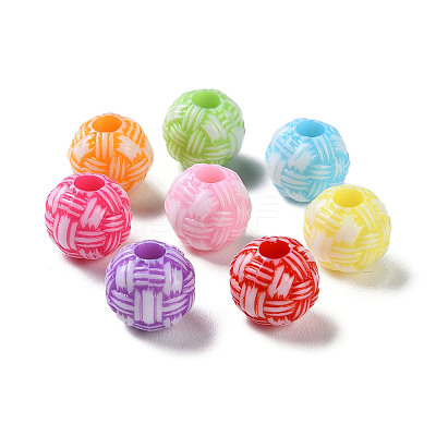 Opaque Acrylic European Beads SACR-P031-05A-1
