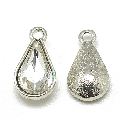 Alloy Glass Pendants PALLOY-T029-8x13mm-01-1
