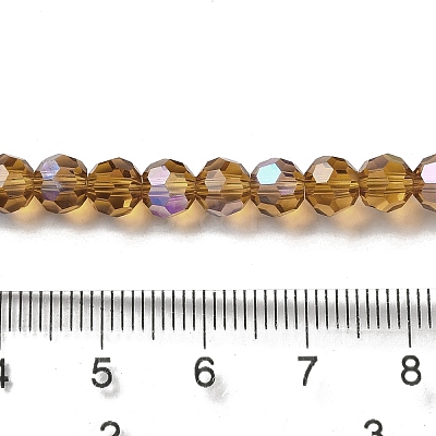 Electroplate Transparent Glass Beads Strands EGLA-A035-T6mm-L04-1