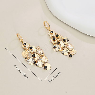 Brass Heart Tassel Hoop Earrings DC3411-1
