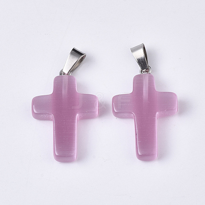 Cat Eye Pendants G-S358-003K-1