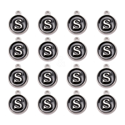 Platinum Plated Alloy Charms ENAM-S118-02S-P-1