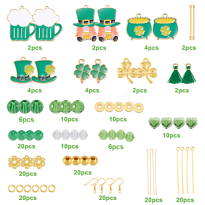 DIY Saint Patrick's Day Theme Dangle Earring Making Kits DIY-SC0024-74-1