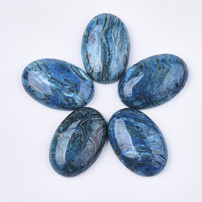 Natural Netstone Cabochons X-G-S349-25B-10-1