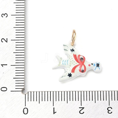 Brass with Enamel Pendants KK-CBAF749-03D-1
