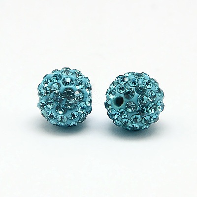 Polymer Clay Rhinestone Beads RB-A053-8mm-03-1