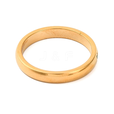 Ion Plating(IP) 304 Stainless Steel With Rhinestone Rings for Women RJEW-S239-01G-1