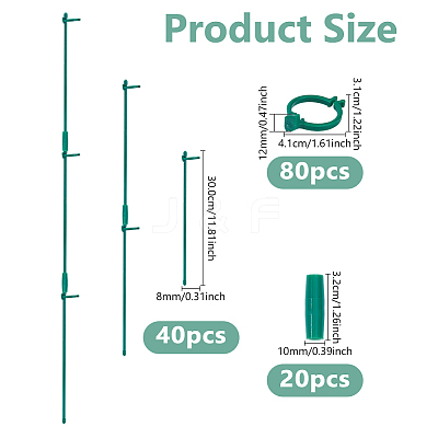 80Pcs Plastic Gardening Support Single Pole Buckle AJEW-DC0004-25-1