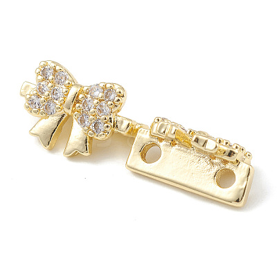 Rack Plating Brass Pave Cubic Zirconia Slide Charms KK-G464-05LG-1