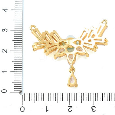 Brass Pave Clear Cubic Zirconia Pendants CU-CBA2C2D-04G-06-1